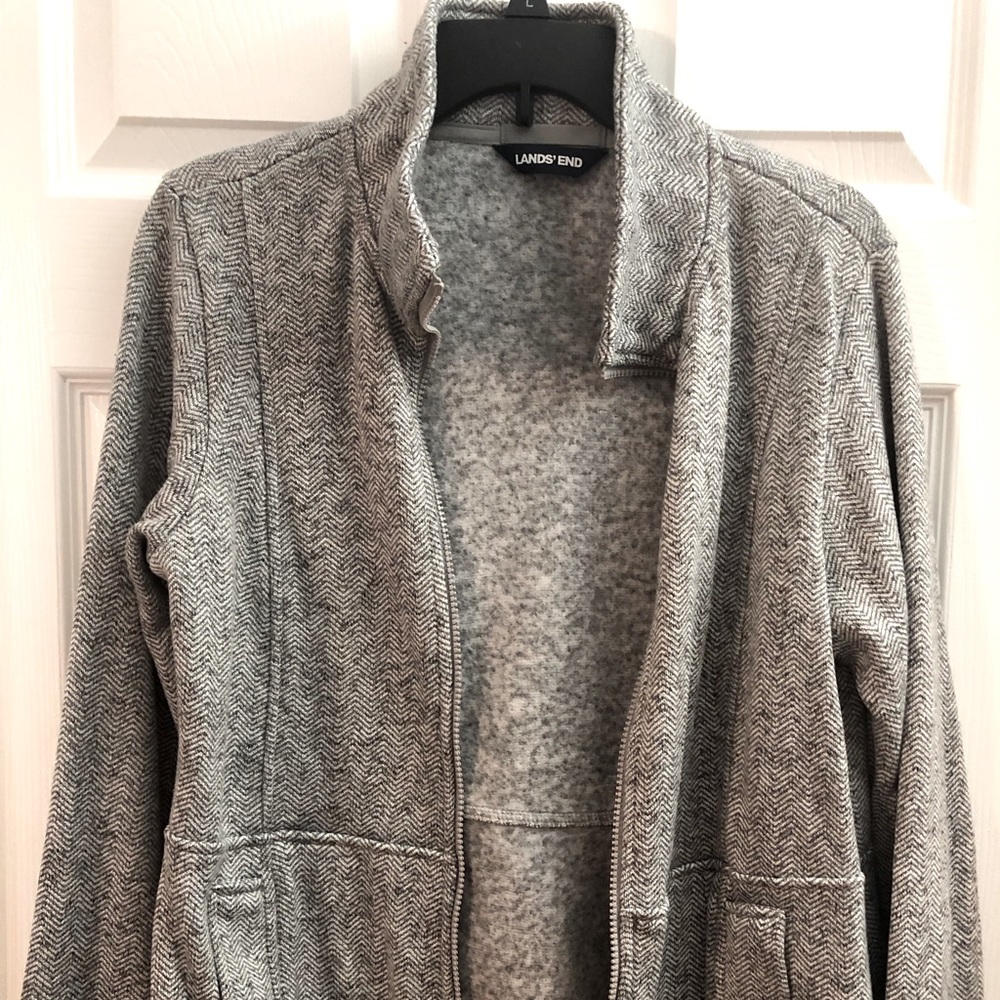Women’s Lands’ End sweater fleece jacket